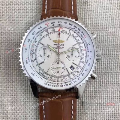 New Copy Breitling Navitimer SS White Chrono Face Watch